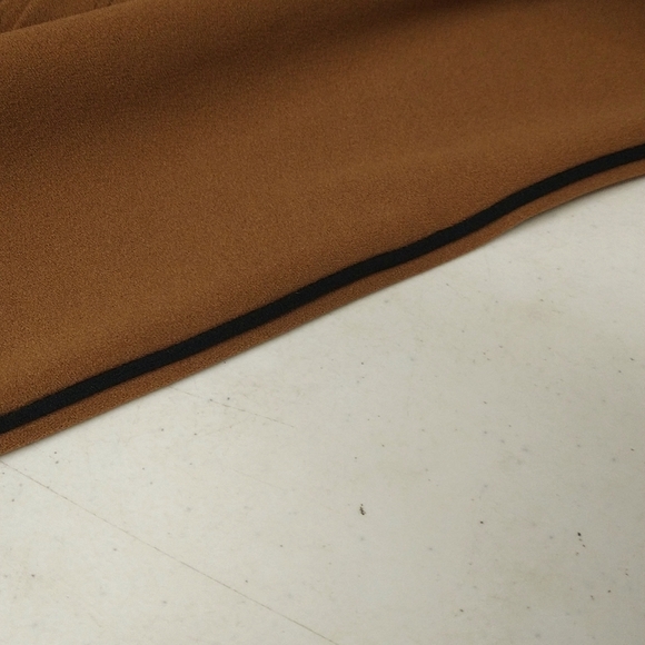 NEW! Nina Leonard Tummy Smoothing Waist Pants, Cognac w/ Black Stripe - PETITE - Picture 5 of 11